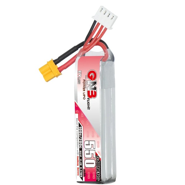 Hot Sales GAONENG GNB 3S 11.4V HV 550mah 100C XT30  LiPo Battery FPV Drone Quadcopter